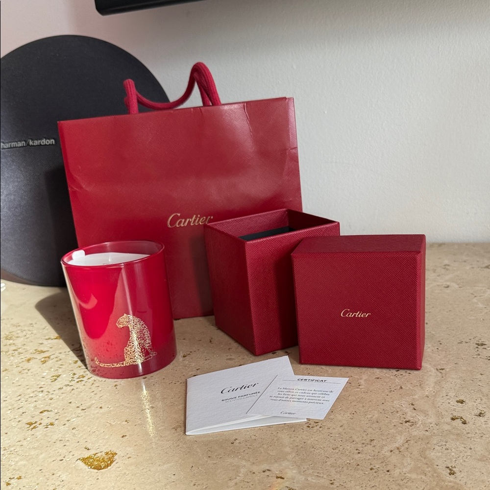 Cartier Red Candle with Gift Set